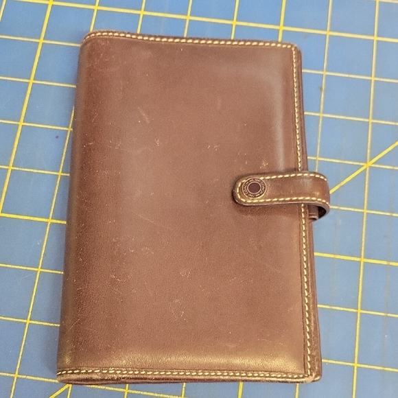 Coach Brown Leather 7" x 4.5" Wallet Snap Clousure - Picture 1 of 11